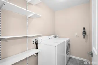 Upstairs Laundry Room With Storage