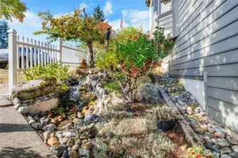 Water Feature on Side of Home.