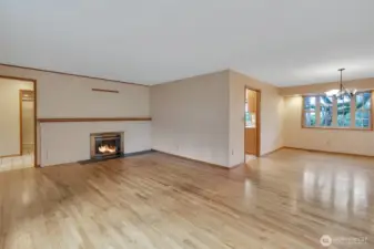 Classic fireplace creates a nice focal point bringing warmth and ambiance to the room.