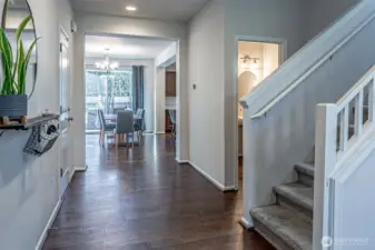 So light and bright! Wide hallway leading you into the main areas of the home