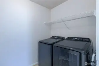 Included extra large capacity washer and dryer.