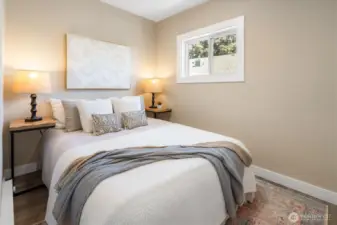 Detached Unit: Spacious bedroom with large built-in closet. Photos from earlier listing in 2025.