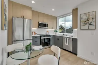 Kitchen with dinette area