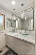 remodeled Bathroom, double sinks and soaking tub