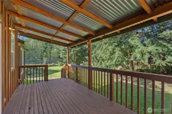 Large entertaining covered porch