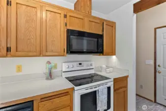 Darling kitchen with breakfast nook.