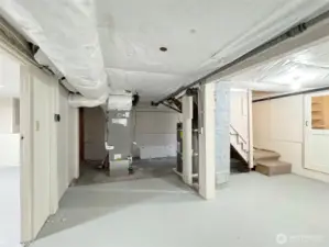 Downstairs to a Full Sized Basement Where you may find Hidden Treasures...