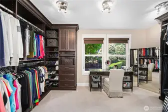 Incredible walk in closet!