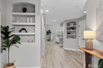 Bright and inviting entry