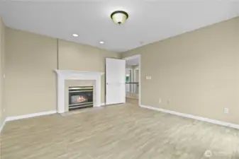 Room has gas fireplace