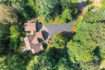 Property lines beyond the drone photo