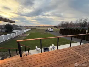 Back deck w/ views of the property.