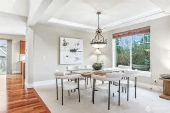 Easy access to the kitchen just behind