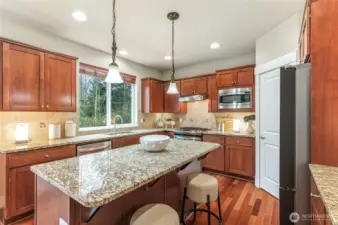 Everything you can dream of in this handsome kitchen.
