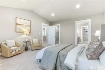 Spacious primary suite