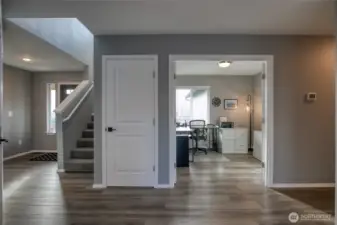 Double doors into the office/den