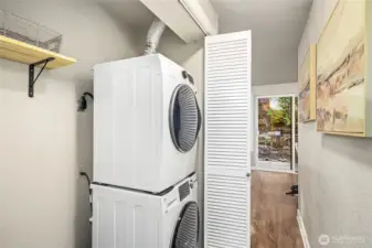 In-unit washer/dryer with extra closet space.