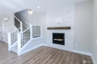 This stair rail offers a subtle yet elegant touch.