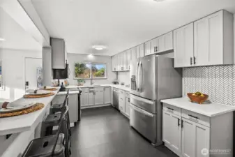 Updated kitchen with SS appliances