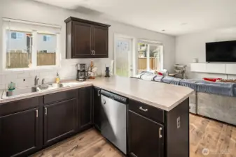 Kitchen and living room