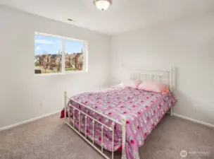 Bedroom 2 with fresh paint and new carpet