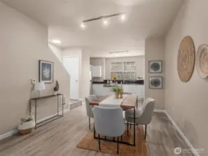 Open dining and kitchen perfect for entertaining