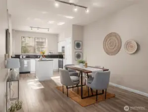 Open dining and kitchen perfect for entertaining