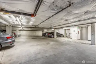 13B (second parking space) is located in the  basement.