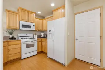 Garage entry is just off the kitchen