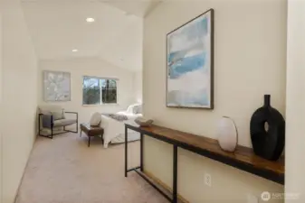 Entry into the primary bedroom