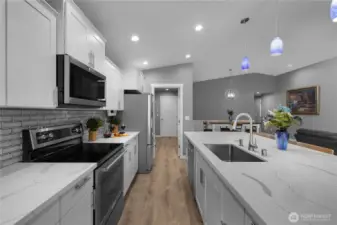 Kitchen with all the finishing touches.