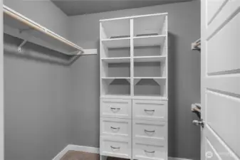 Primary walk in closet