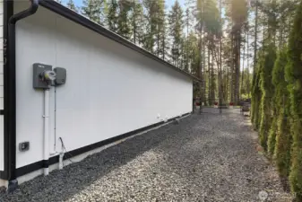 Side RV or boat parking.