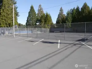 Sports Courts. Pickleball. Tennis. Basketball. Equipment for free rental in the cafe.