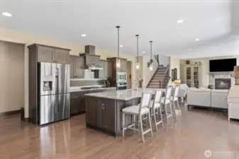 Open concept kitchen