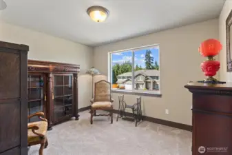 Upstairs flex room, second office, work out