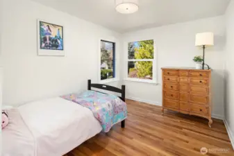 Main floor bedroom facing front yard