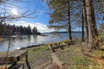 Picnic Tables and Beach Space