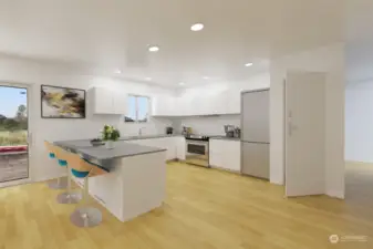 Kitchen might change to an island instead of the U shape