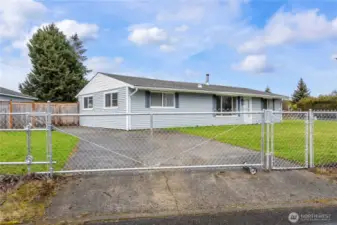 Fully fenced yard.