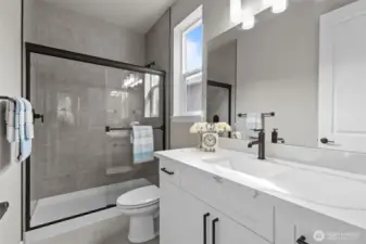 Staged photos are of the model home of the same floorplan within the Deer Meadows community and are for visualization purposes only. Colors, finishes, and layout can and will vary.
