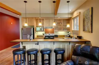 Kitchen with eating space.