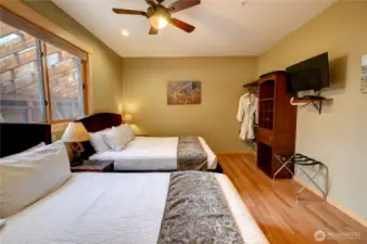 Privacy and natural light are a theme throughout the unit.