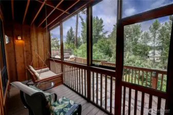 Back on your private porch, we'll head out and back down to the river again.