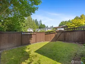Fenced in back yard