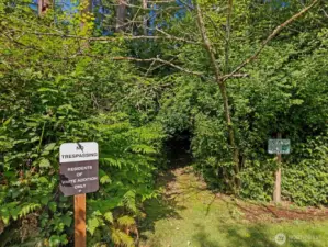 Entry to community trails