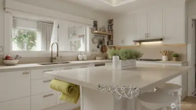 Kitchen as it could appear after remodel.