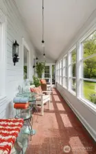 Enclosed patio as it could appear after remodel.