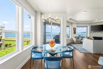 Give your guests the view seats...they may glimpse an Orca pod swimming by.