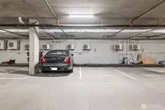 Two parking spots just a few steps from your front door